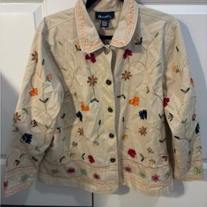 Vintage floral embroidered jacket